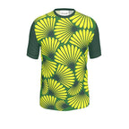 Feather Fan T-Shirt (Yellow on Green)