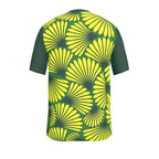 Feather Fan T-Shirt (Yellow on Green)