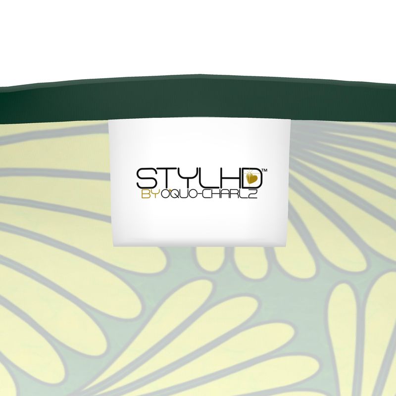 Feather Fan T-Shirt (Yellow on Green)