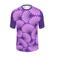 Feather Fan T-Shirt (Pink on Purple)