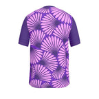 Feather Fan T-Shirt (Pink on Purple)
