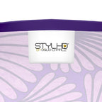 Feather Fan T-Shirt (Pink on Purple)