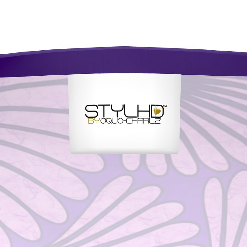 Feather Fan T-Shirt (Pink on Purple)