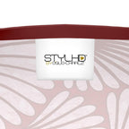 Feather Fan T-Shirt (Pink on Burgundy)