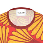 Feather Fan T-Shirt (Yellow on Reds)