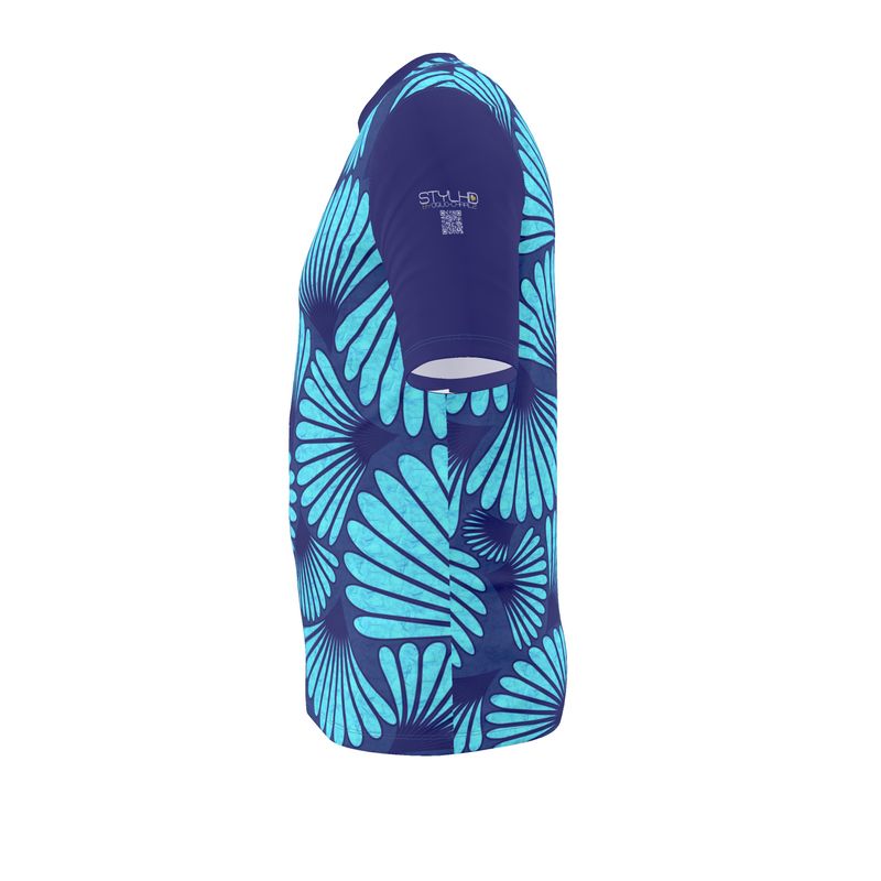 Feather Fan T-Shirt (Blue)