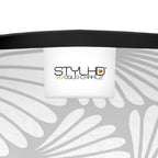 Feather Fan T-Shirt (White on Black)