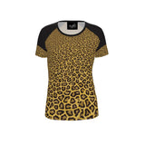 Leopard-print Ladies' Designer Fitted T-Shirt