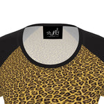 Leopard-print Ladies' Designer Fitted T-Shirt