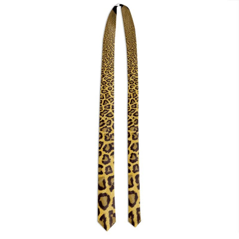 Leopard-print Satin Tie