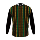 Bamboo-Pan-Africana Long-sleeve Slim Fit Mens T-Shirt