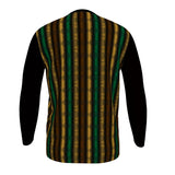 Bamboo-Pan-Africana Long-sleeve Slim Fit Mens T-Shirt