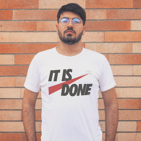 It Is Done - T-Shirt - White & Grey