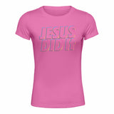 Jesus Did It - Ladies' T-Shirt - Outline Version