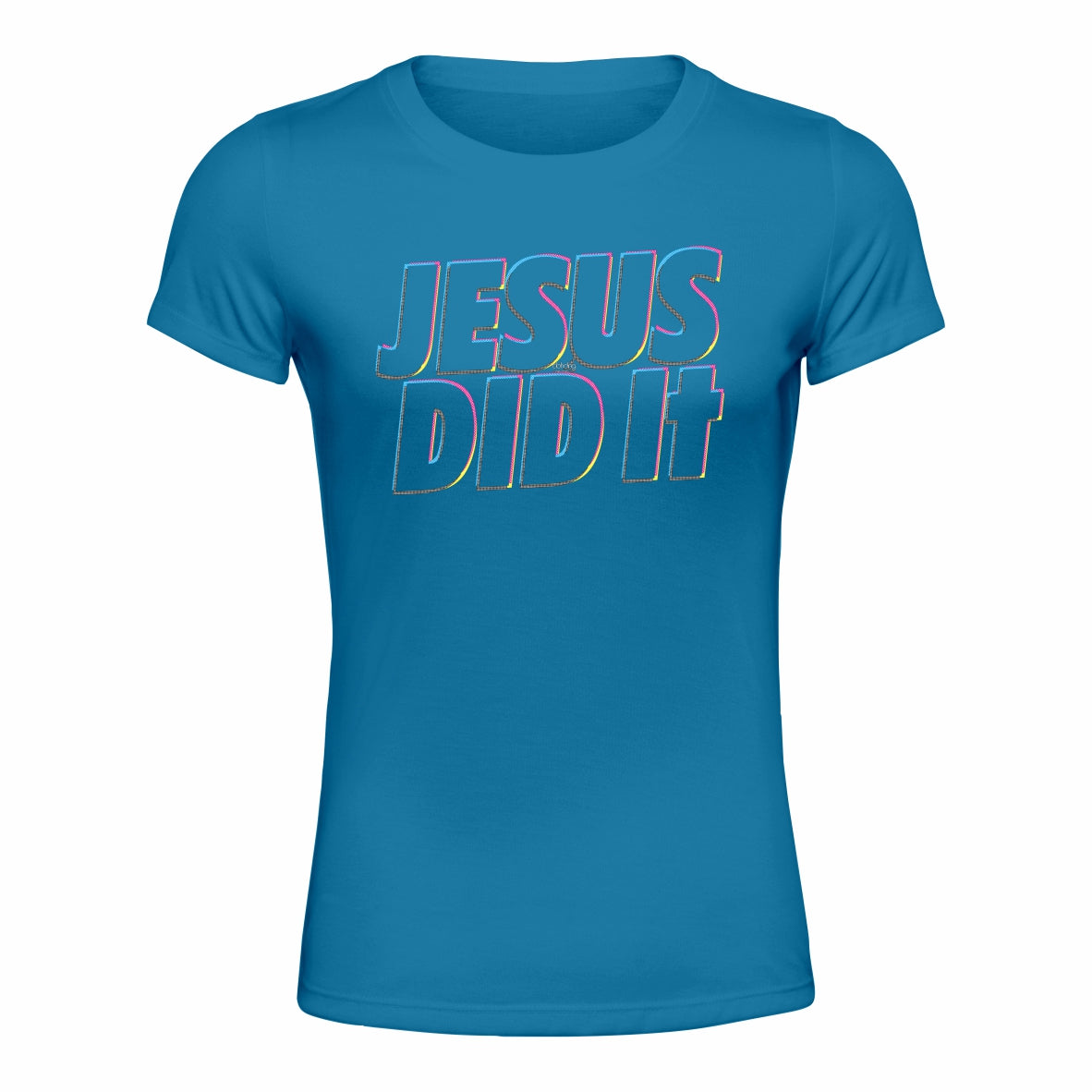 Jesus Did It - Ladies' T-Shirt - Outline Version