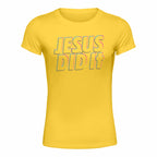 Jesus Did It - Ladies' T-Shirt - Outline Version