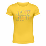 Jesus Did It - Ladies' T-Shirt - Outline Version